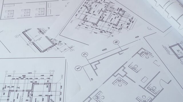 Architectural plan. Engineering house drawings and blueprints.	
