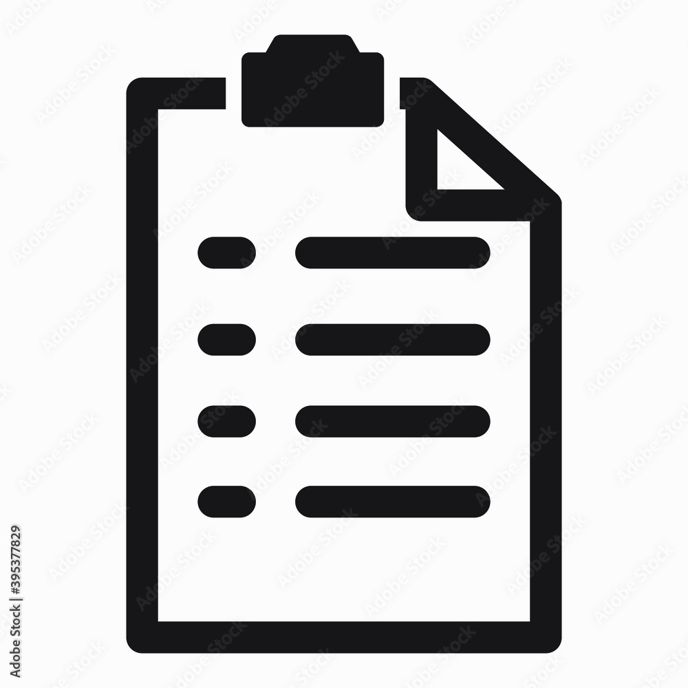 Poster list. case numbering. notes. control list. clipboard icon vector flat design.