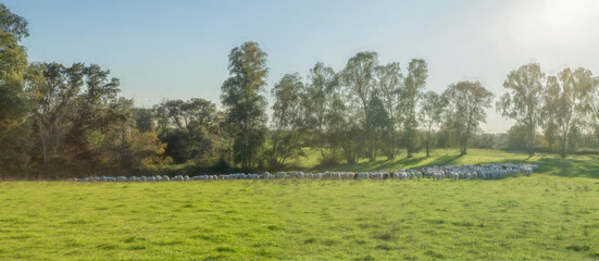Fototapeta premium Campagna romana con pecore