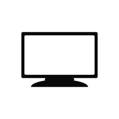 black and white computer icon. vector