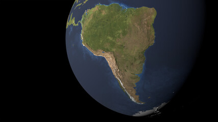 Fototapeta premium View of planet Earth. 3D render.