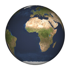 View of planet Earth. 3D render.