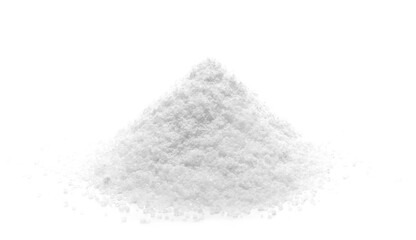 Sugar crystal pile isolated on white background
