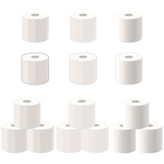 トイレットペーパー　アイコン　日用品　生活雑貨　ベクター