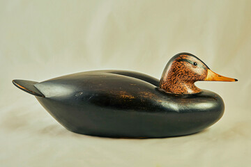 wood decoy of black duck nice