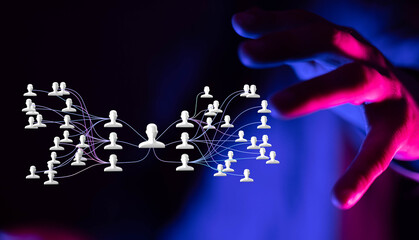 dark hierarchy connection team group digital
