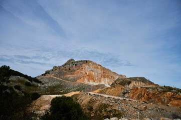 Quarry of Santullan and castro Urdiales in the background, Cantabria, Spain, Europe