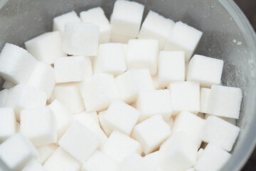 close-up sugar cubes