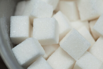 close-up sugar cubes