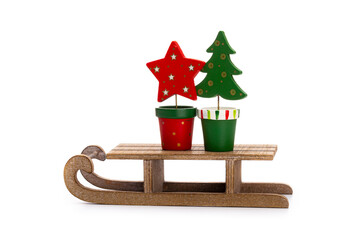 Christmas tree isolated on a white background.