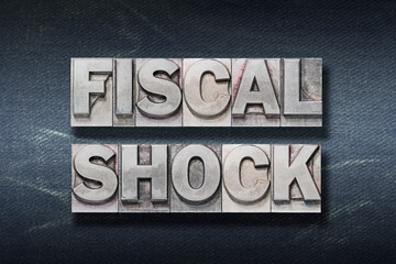 Fototapeta na wymiar fiscal shock den