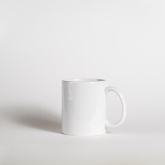 cup for coffee or hot chocolate on white background