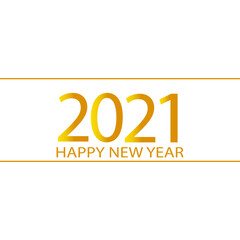 Happy New Year 2021 Text design Vector illustration