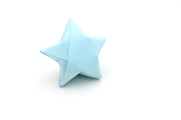A lucky blue origami star