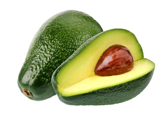 avocados isolated on white background. alligator pear.