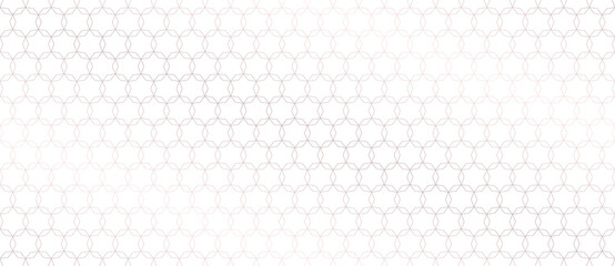Golden line pattern. Subtle seamless background with thin linear hexagonal grid, mesh, lattice, stars, diamonds. Stylish minimal rose gold ornament texture. Abstract premium repeat design template