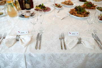 wedding table setting