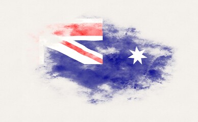 Painted national flag of Australia.