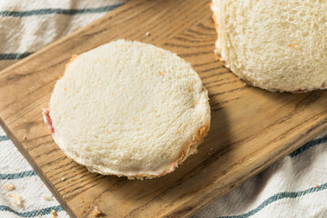 Healthy Homemade Crustless Peanut Butter Jelly Sandwich