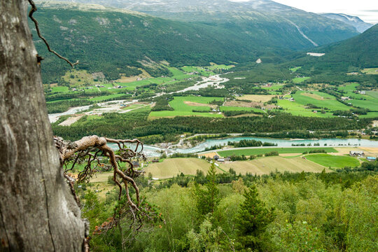 Beautiful Landscape around Otta river near Fossbergom, Garmo, Norway, Scandinavia