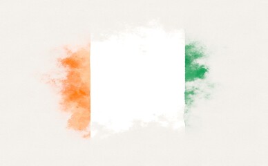 Painted national flag of Cote d’Ivoire.