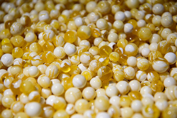 Yellow and White Amber stones 