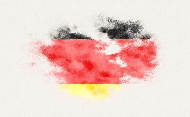Painted national flag of Germany.