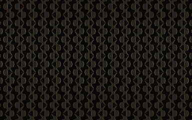 Abstract creative black pattern with a gold outline on a dark gray background for design and decoration, business cards and brandbook.