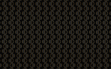 Abstract creative black pattern with a gold outline on a dark gray background for design and decoration, business cards and brandbook.