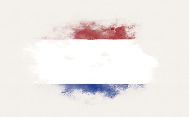 Painted national flag of the Netherlands.