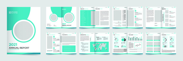16 pages corporate business brochure templates
