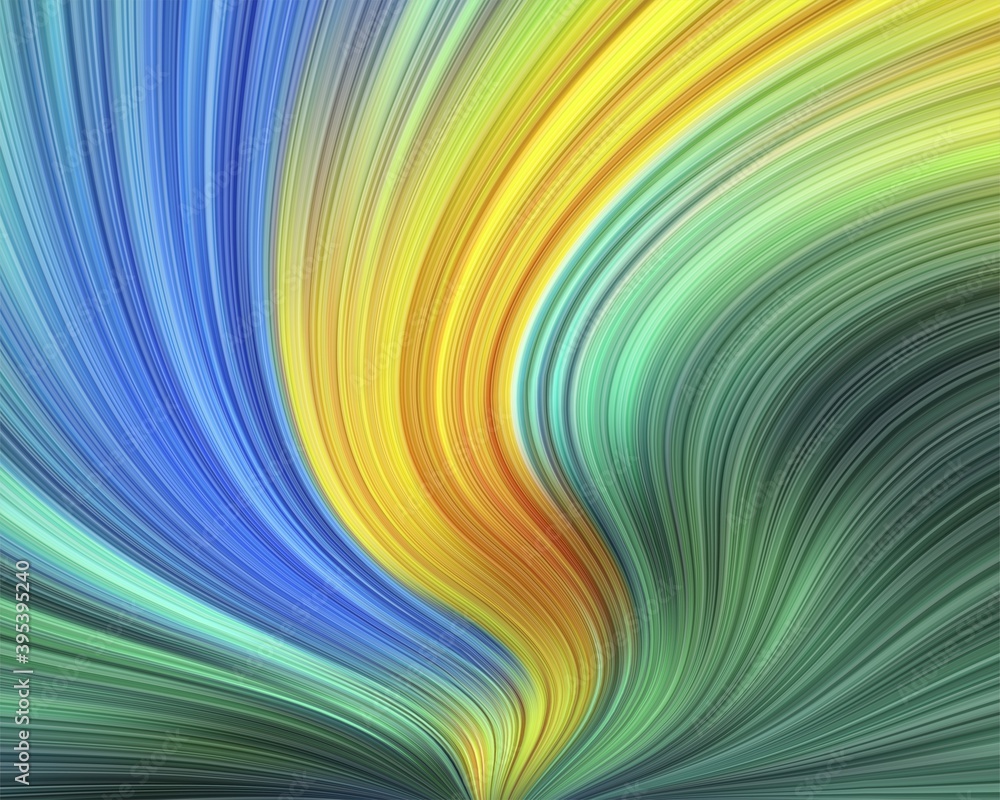 Poster abstract warped lines colorful vector background