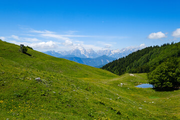 Fototapeta na wymiar Struska mountain in Slovenian alps