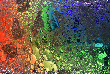 Oil in water. Multi coloured abstract background.