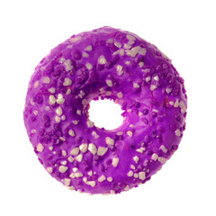 One appetizing American donut on white background isolated