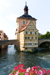 City hall in Bamberg, Germany. UNESCO world heritage. Timbered house.