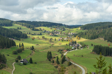 Fototapeta na wymiar Ortschaft im Schwarzwald