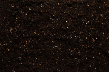 Black land for plant background.