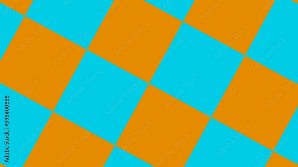 Poster bouncing above over chequerboard check pattern
