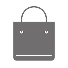 shopping bag market commerce in silhouette style icon