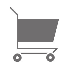shopping cart commerce pictogram in silhouette style icon