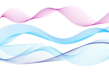 Illustration of blue wave lines