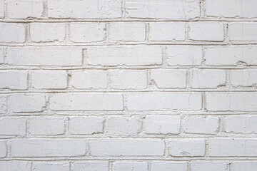abstract background of an old brick wall painted white close up, loft conception