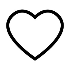 Heart Symbol Icon with Outline. Vector Image.