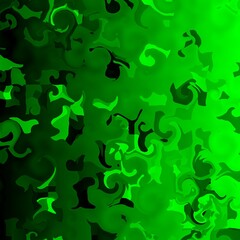 rectangular shapes in shades of neon emerald green and black colours making intricate unique geometric  designs