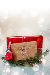 Festive items to savor all the xmas glee. Classy golden pinecone and green fir twigs paired with an...