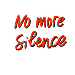 No More Silence text vector design, t shirt for Human Right of Black People in America.