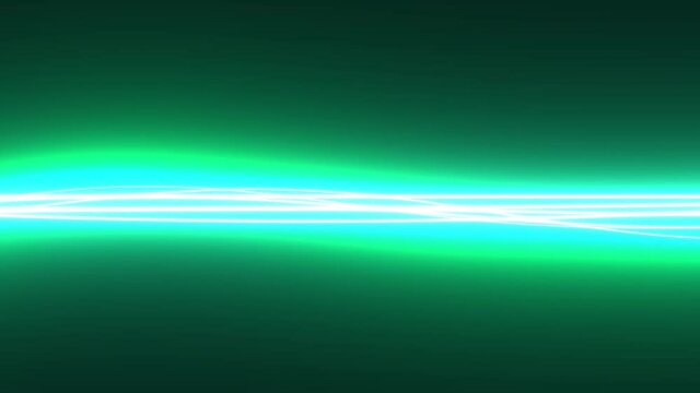 Different Colors of Light Beams Twisted Braids Flowing Across Frame