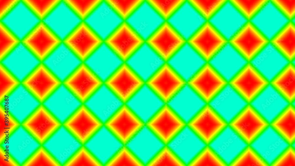 Aufkleber psychedelic squares diagonal boxes color changing