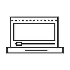 digital marketing laptop technology network online line icon